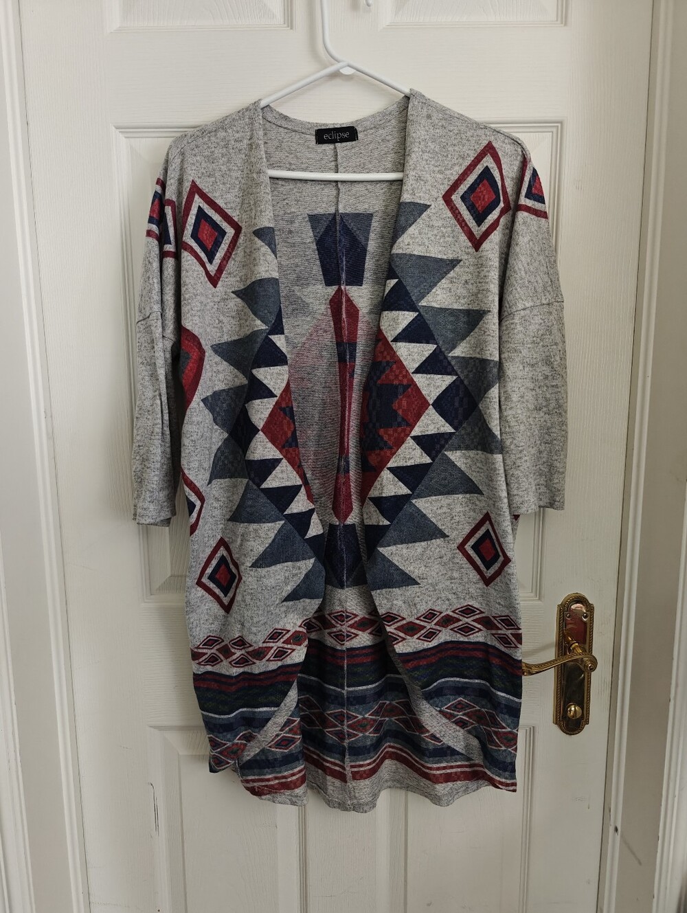 ECLIPSE Aztec Open Front Cardigan